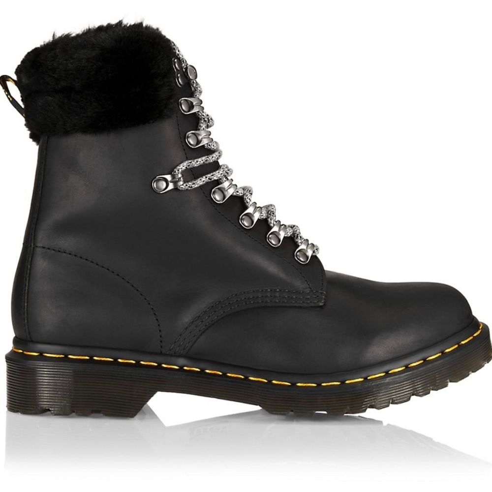 Dr Martens Womens 1460 Serena Collar Streeter Black